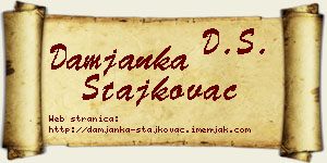 Damjanka Stajkovac vizit kartica